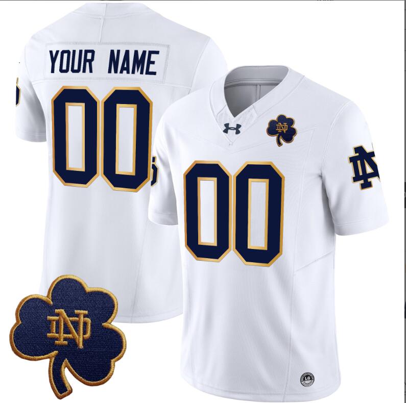 Men Notre Dame Fighting Irish 2024 Vapor Limited white Custom Nike NCAA Jersey